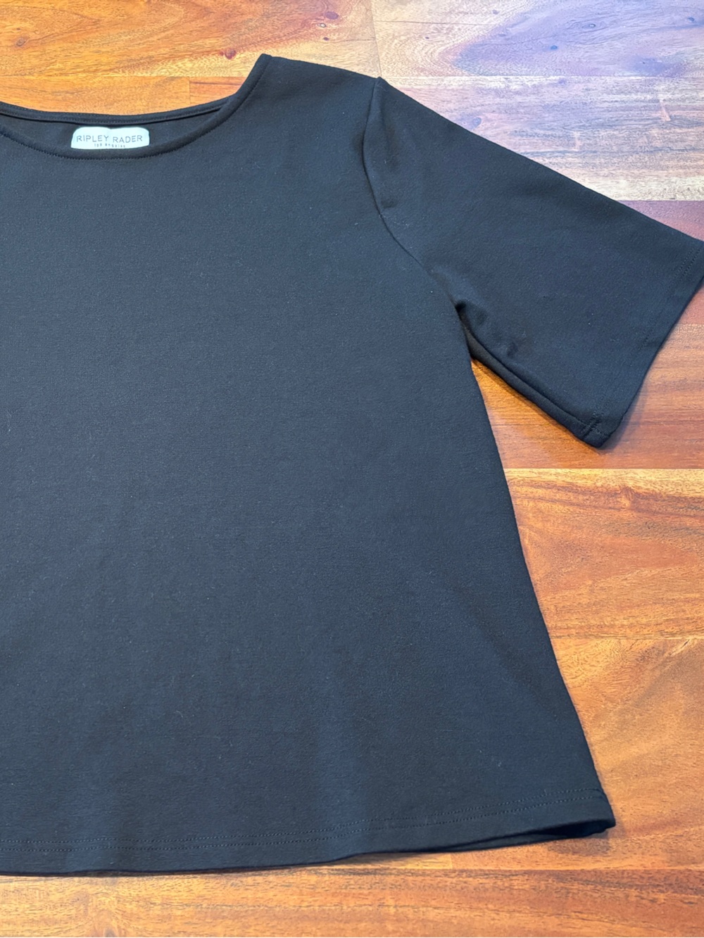 Ripley Rader Black Ponte Knit Top - Size Medium